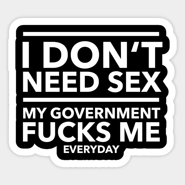 I don't need sex Funny Anti-Trump Sticker by dennex85